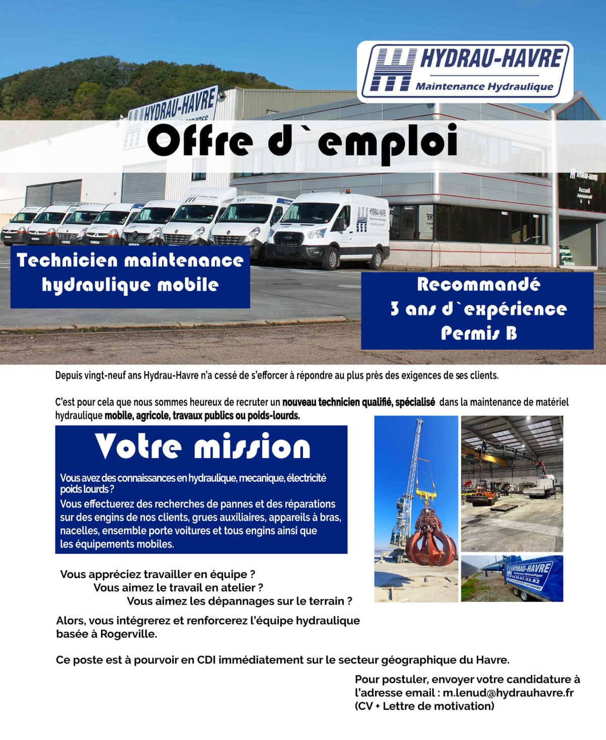 Offre Emploi Le Havre IndustrieHydrauHavre
